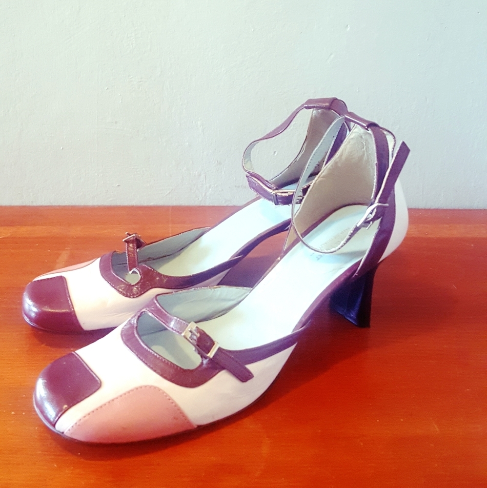 M.C. & Powers Retro Mod Color Block Heels